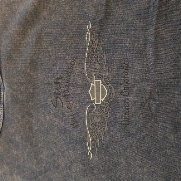 Grey/Blue ladies Harley-Davidson sleeveless tank. Size large - Picture 4 of 4